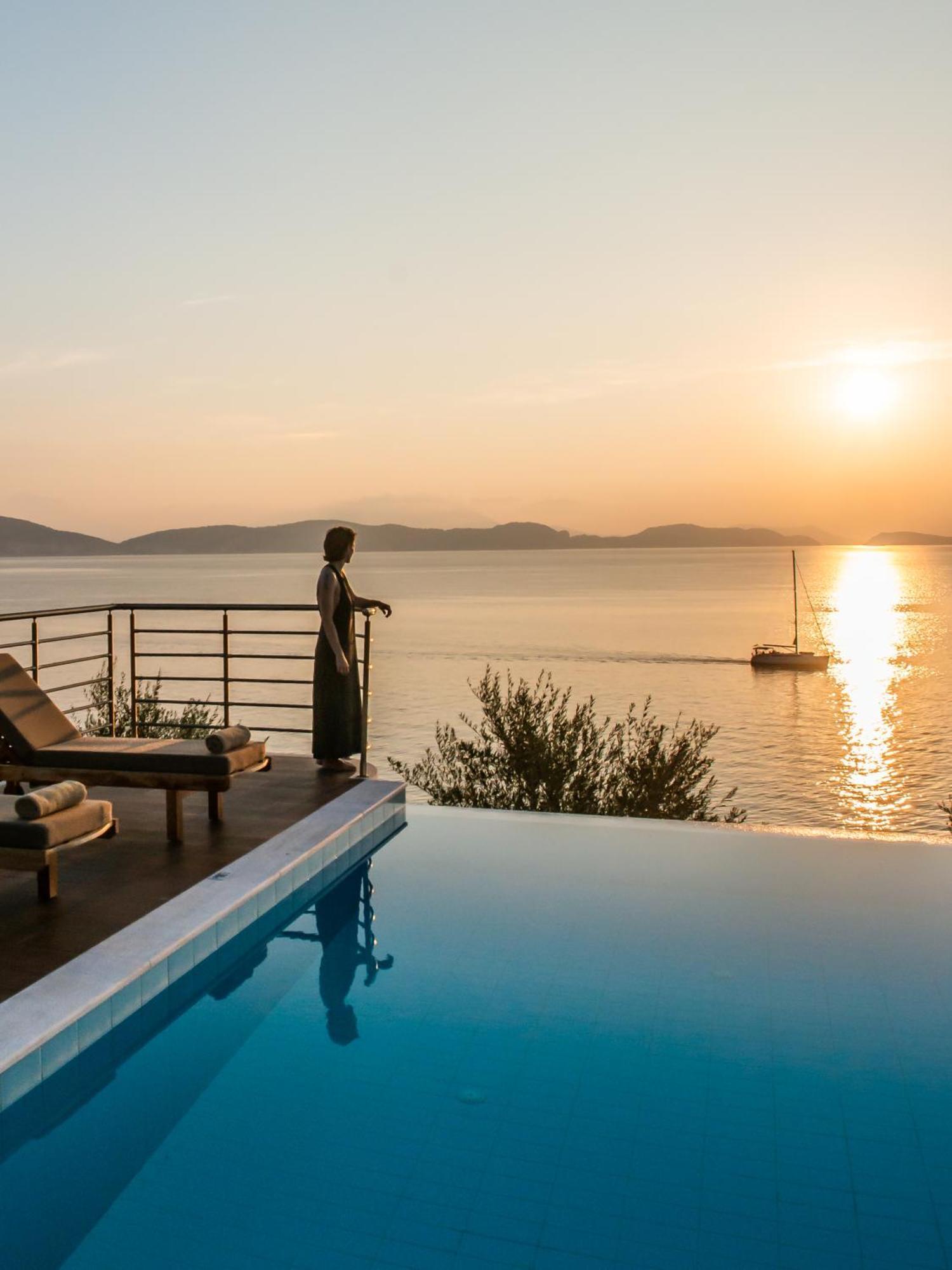 Iris Villas Lefkada - Marine Villa With Private Sea Access Szívota Kültér fotó